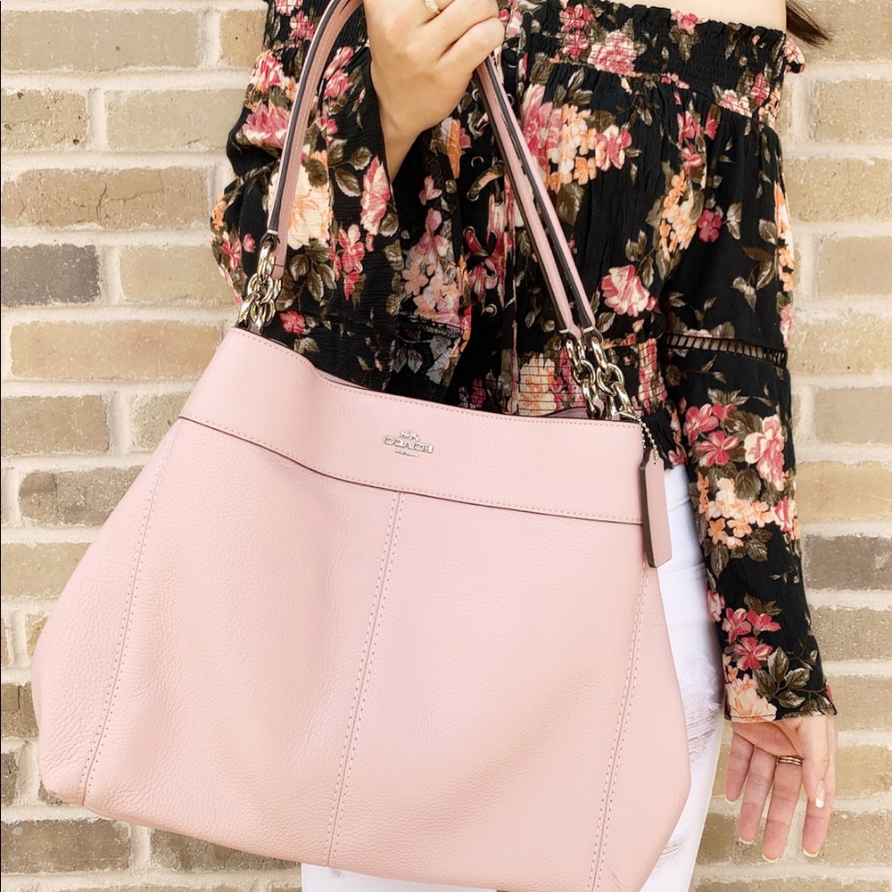 Coach purse pink shoulder tote - Picture 3 of 6